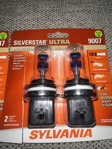 SYLVANIA 9007 SilverStar Ultra High Performance Halogen Headlight Bulb, 2 Bulbs - Picture 1 of 4