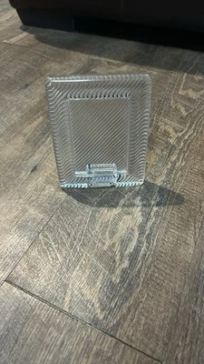 Vintage MIKASA Art Deco Picture Frame Clear Heavy Glass Crystal Ribbed 5X4 EC - Image 1 of 4