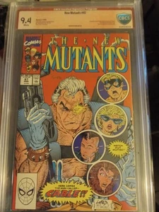 New Mutants 87 White Pgs 1990 Marvel KEY 1st Cable Stryfe signed Rob Liefeld 9.4 - Picture 1 of 2
