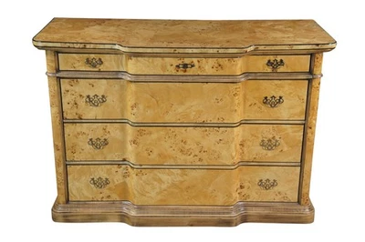 Cómoda cómoda de arce ojo de pájaro estilo Luis XVI italiana vintage Foto 1 de 4