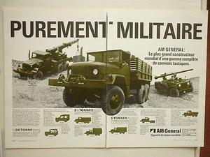 12/1981 PUB AM GENERAL M825 M816 M818 M813 M817 TRUCKS CAMIONS MILITAIRES AD - Imagen 1 de 1