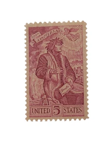 US. 1268. 5c. Dante Alighieri, poeta italiano. 1965 sin usar - ver fotos - Imagen 1 de 4