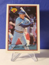 1989 Bowman Jim Gantner card #141 Milwaukee Brewers Baseball 