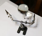 Jewelry Clip Vise Holder w Magnifier Jewel Tool on Base