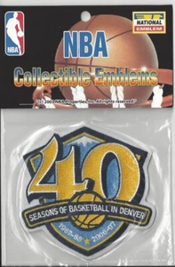 Parche del 40 aniversario de los Denver Nuggets 2007 paquete oficial con logotipo de la NBA - Imagen 1 de 2