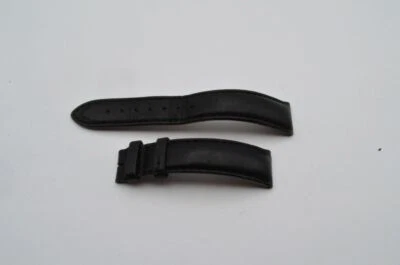 Pulsera Longines de cuero de becerro 18 mm para hebilla 16 mm negra Foto 1 de 2