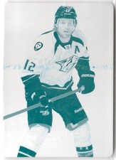 2013-14 Dominion Printing Plates Cyan #55 Mike Fisher 1/1 Nashville Predators