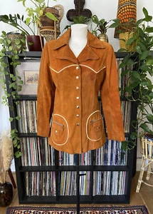 Vintage 1960s Tan Western Jacket - Picture 1 of 9