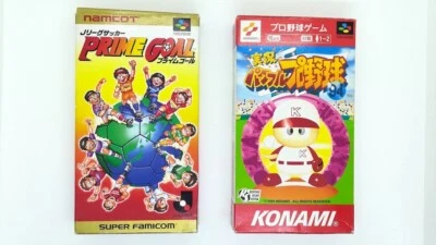 Jikkyou Powerful Pro Baseball 94, J League Football Prime Goal Super Famicom SFC - Image 1 of 4