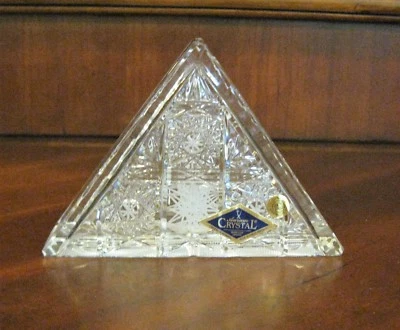 Bohemian Czech Crystal 5" long Napkin stand Hand Cut Queen Lace 24% Lead