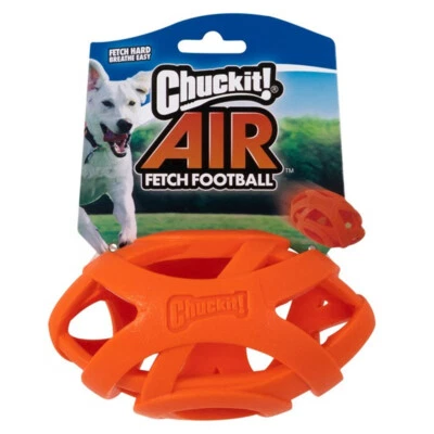 Chuckit! Air Fetch Football Durable Rubber Dog Toy Easy Breathe Fetch Toy - Image 1 of 4