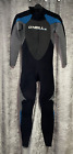 O'Neill Epic 3:2 Wetsuit Mens Medium Back Zip Full Wetsuit Black Blue Good Cond