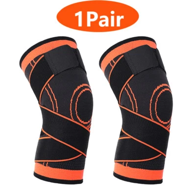 Knee Compression Support Sleeve Brace Gym Sport Joint Pain Relief Arthritis Pad - Image 1 of 4