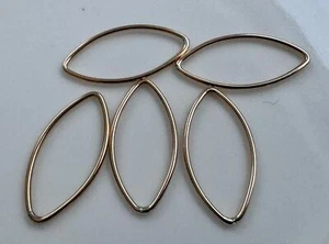 5 piezas - Dije marquesa de eslabón cerrado de 10 mm x 20 mm relleno de oro amarillo 14K (C2651F) - Imagen 1 de 7