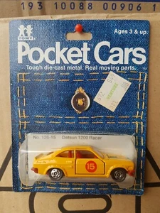 Tomica POCKET CARS  - Datsun 1200 Sunny Racing [YELLOW] NEAR MINT VHTF  - Picture 1 of 6