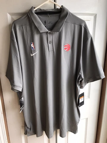 NWT Nike Toronto Raptors Statement Edition NBA Coaches Polo Gray AV1793 002 2XL Cover