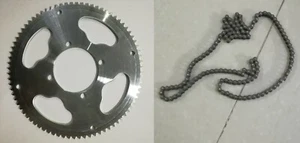 Cadena de transmisión E-Scooter 80T piñón 25H engranaje y 25H para afeitadora E300 E 300 E325 - Imagen 1 de 4