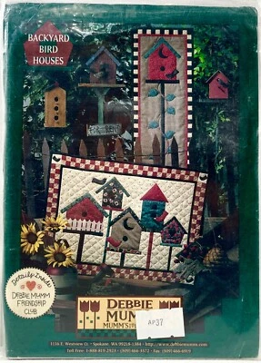 NUEVO 1994 Debbie Mumm patrón de costura patio trasero pajareras edredones de pared vintage 16358 Foto 1 de 2