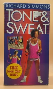Richard Simmons Tone & Sweat VHS 1997 2 Tape Box Set **Buy 2 Get 1 Free** - Picture 1 of 9