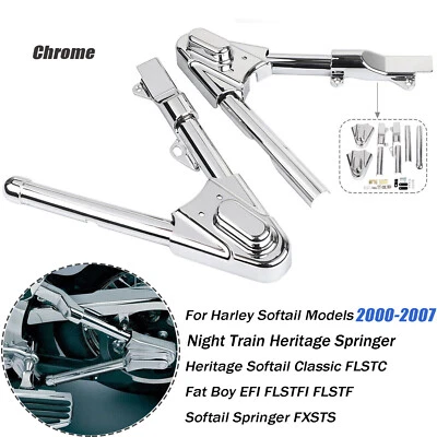 Rear Swingarm Tube Covers Fit For Harley Davidson Softail 2000-2007 Chrome - Image 1 of 4