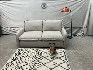 Deconstructable! Snug The Small Biggie 3 Seater Sofa In Wooley Oatmeal RRP £1851 - Picture 1 of 11