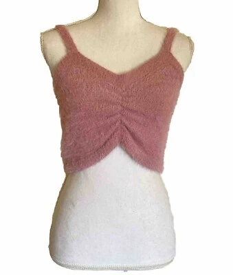 Топ безрукавка Hazel Moon пушистый мех фиолетовый розовый укороченный Y2K Spice для девочек размер средний - Изображение 1 из 4