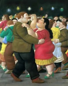 Botero Tanzerin art Kunstwerk Deko Bild 30x42 Leinwand Collection A3B2 - Picture 1 of 3