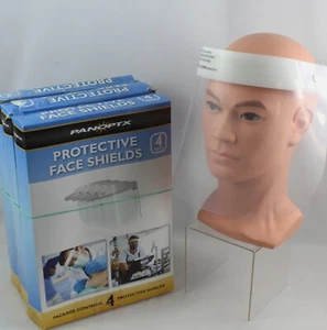 Lot of 3 boxes PANOPTX Protective Face Shield 4each=12 Shields NEW Damaged Boxes - Picture 1 of 3