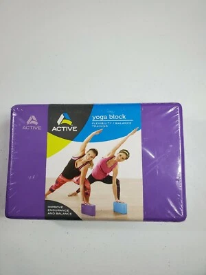 Активная пена йога блок фиолетовый 6 x 9 для гибкости и баланса тренировки новый  - Изображение 1 из 4