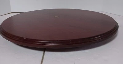 WOOD 18" LAZY SUSAN Counter Organizer Storage Tray Table Server Plants TV stand - Image 1 of 4