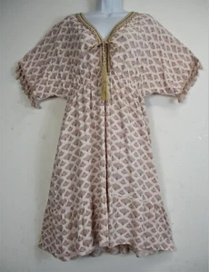Ladies Lagenlook 100% Viscose Kaftan Style Short Summer Dress One Size fit 12-16 - Picture 1 of 52