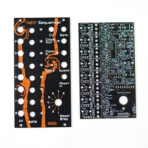 4017 Step Sequencer / Eurorack Synth / PCB & Front Panel / DIY CV/Gate Sequencer - Picture 1 of 4