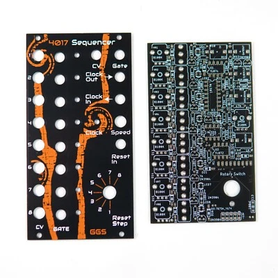 4017 Step Sequencer / Eurorack Synth / PCB & Front Panel / DIY CV/Gate Sequencer - Image 1 of 4