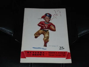 1941 RUTGERS AT BROWN COLLEGE FOOTBALL-PROGRAMM EX-NEUWERTIG - Bild 1 von 1
