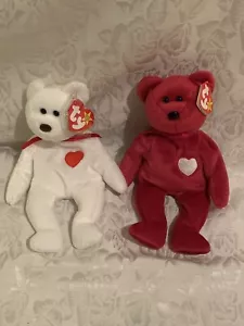 TY Beanie Babies Valentina and Valentino Brown Nose Retired - Picture 1 of 7