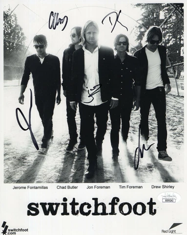 SWITCHFOOT HAND SIGNED 8x10 GROUP PHOTO      VERY RARE   SIGNED BY ALL 5     JSA Cover