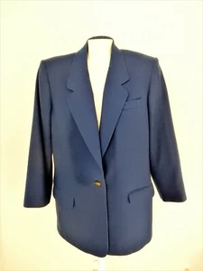 Gr. 14 Vintage Talbots Wolle blau Blazer Jacke Made in USA - Bild 1 von 4