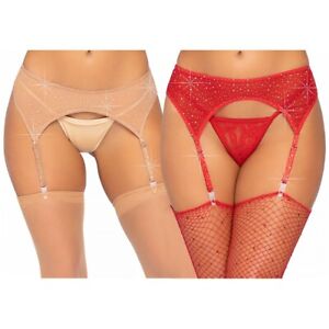 Roxy Rhinestone Garter Belt Underwear Adult
