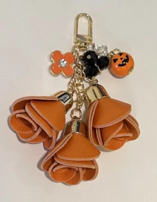 BOLSO NARANJA IMITACIÓN CUERO ROSA BORLA ORO ENCANTO CREMALLERA EXTRAÍBLE TIRAR CALABAZA Foto 1 de 3