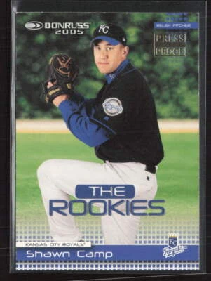 2005 Donruss #21 Shawn Camp The Rookies Press Proofs Gold #/25 Royals - Image 1 of 2