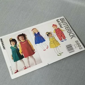 Butterick 5002 Niño Pequeño Talla 4 5 6 Niño Jersey Mono Top Ruth Scharf SIN CORTAR FF - Imagen 1 de 4