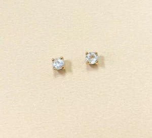 PENDIENTES TACHUELAS PIEDRA AGUAMARINA ORIGINALES .20ctw ¡NUEVOS!! - Imagen 1 de 2