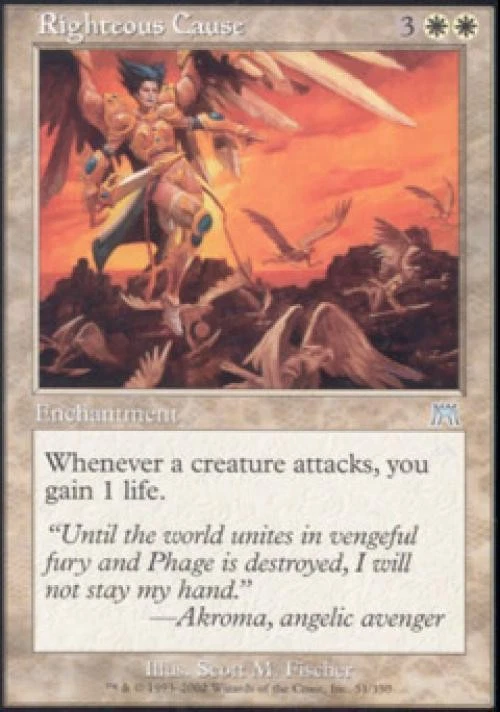 Righteous Cause - Medium Play MTG Onslaught - Image 1 of 1