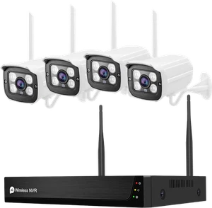 JideTech 3MP 4CH WiFi Wireless Home Security Camera System with I/O for Tuya - Picture 1 of 12