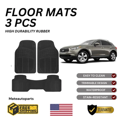 Juego completo de 3 alfombrillas para todos Infiniti FX35 RESISTENTE ALTA DURABILIDAD Foto 1 de 4