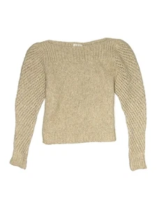LoveShackFancy Girls Gold Wool Pullover Sweater Medium kids - Picture 1 of 2