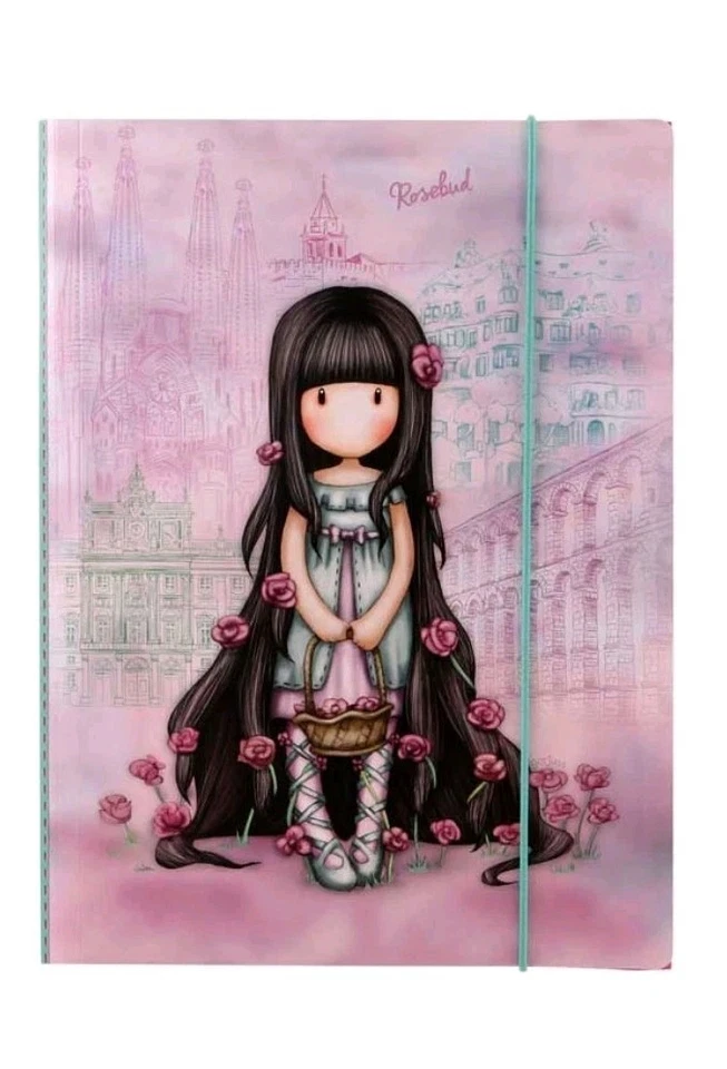 Santoro gorjuss Elasticated binder 25x35cm Rosebud 812GJ02 - Image 1 of 1