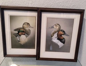 Sherrie Russell Meline set di due stampe d'anatra vintage con cornice opaca - Foto 1 di 9