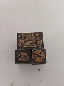 Lot Of 3 Vintage Buick Printers Blocks - Picture 1 of 4