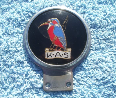 VINTAGE 1970s KINGFISHER ANGLING SOCIETY CAR BADGE~OLD KENT RIVER/COARSE FISHING - Image 1 of 4